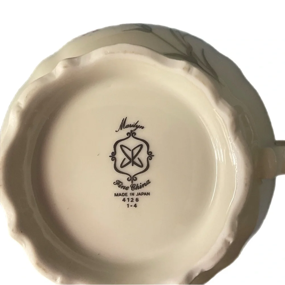 Marilyn Fine China Creamer & Sugar Made In Japan Floral Replacements Cottagecore